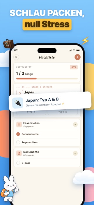 ChillTrip — Clevere Packlisten