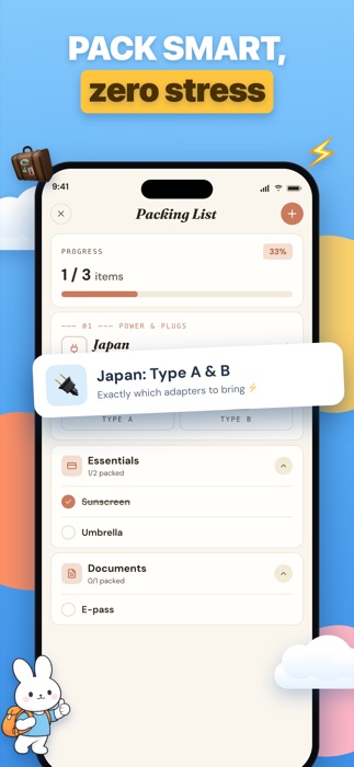 ChillTrip — Smart packing lists