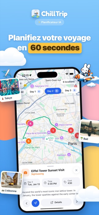 ChillTrip — Planifié en 60 secondes